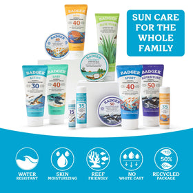 Badger Mineral Sunscreen Cream SPF 30 on a picnic table