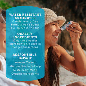 Badger Mineral Sunscreen Face Stick SPF 35 in outdoor setting