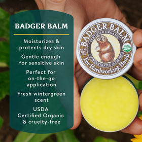 Badger Organic Healing Hand Balm 2 oz back view