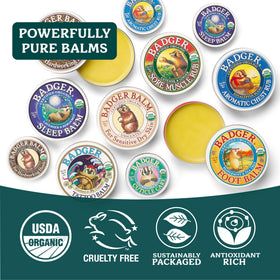 Badger Organic Healing Hand Balm 30g tin with natural ingredients