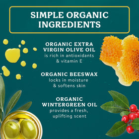 Badger Organic Healing Hand Balm tin with wintergreen aroma