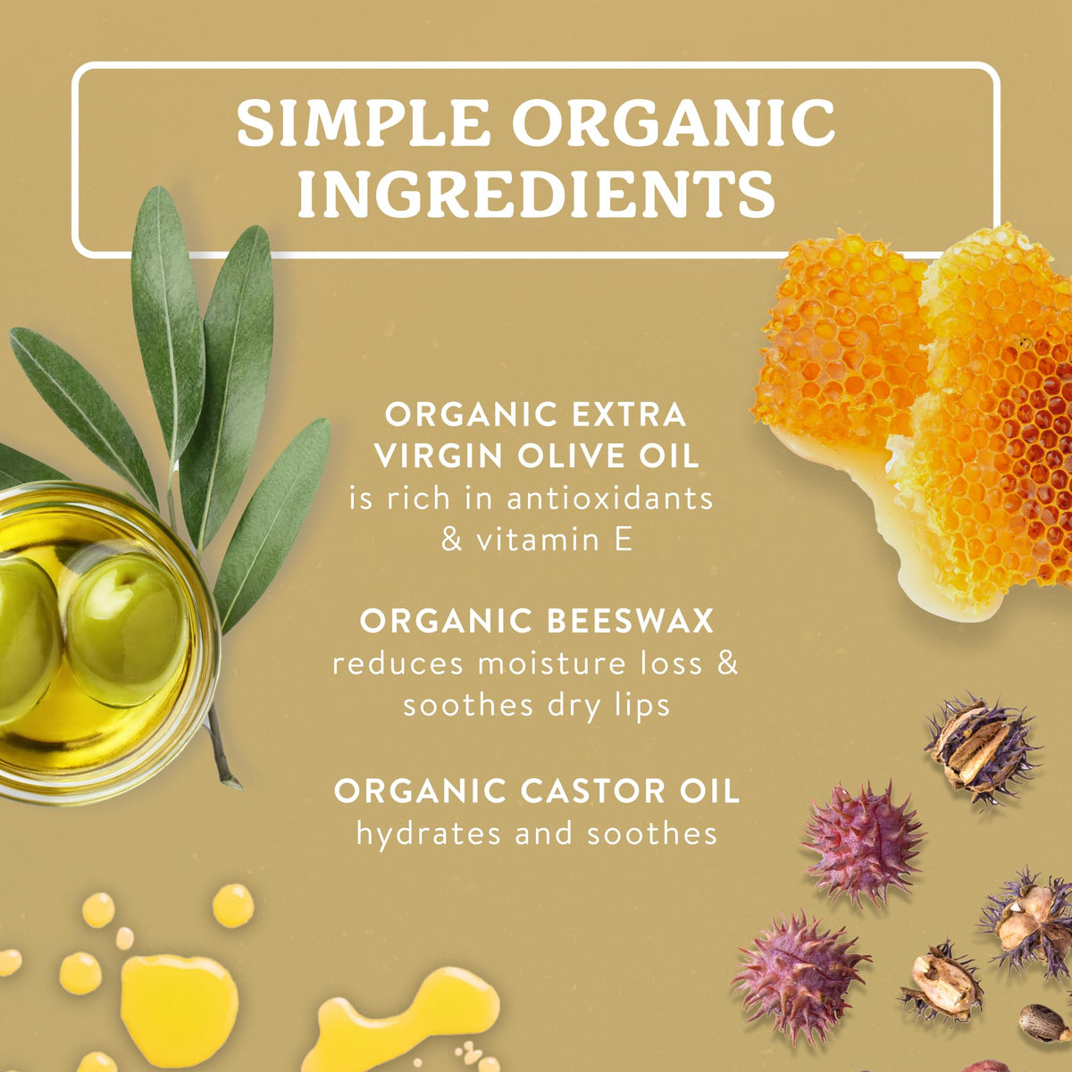 Badger Organic Lip Balm with vanilla extract ingredients