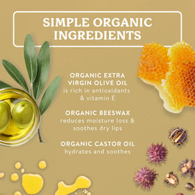 Badger Organic Lip Balm with vanilla extract ingredients