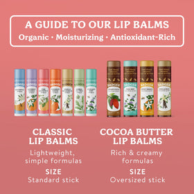Badger Pink Grapefruit Lip Balm application on lips