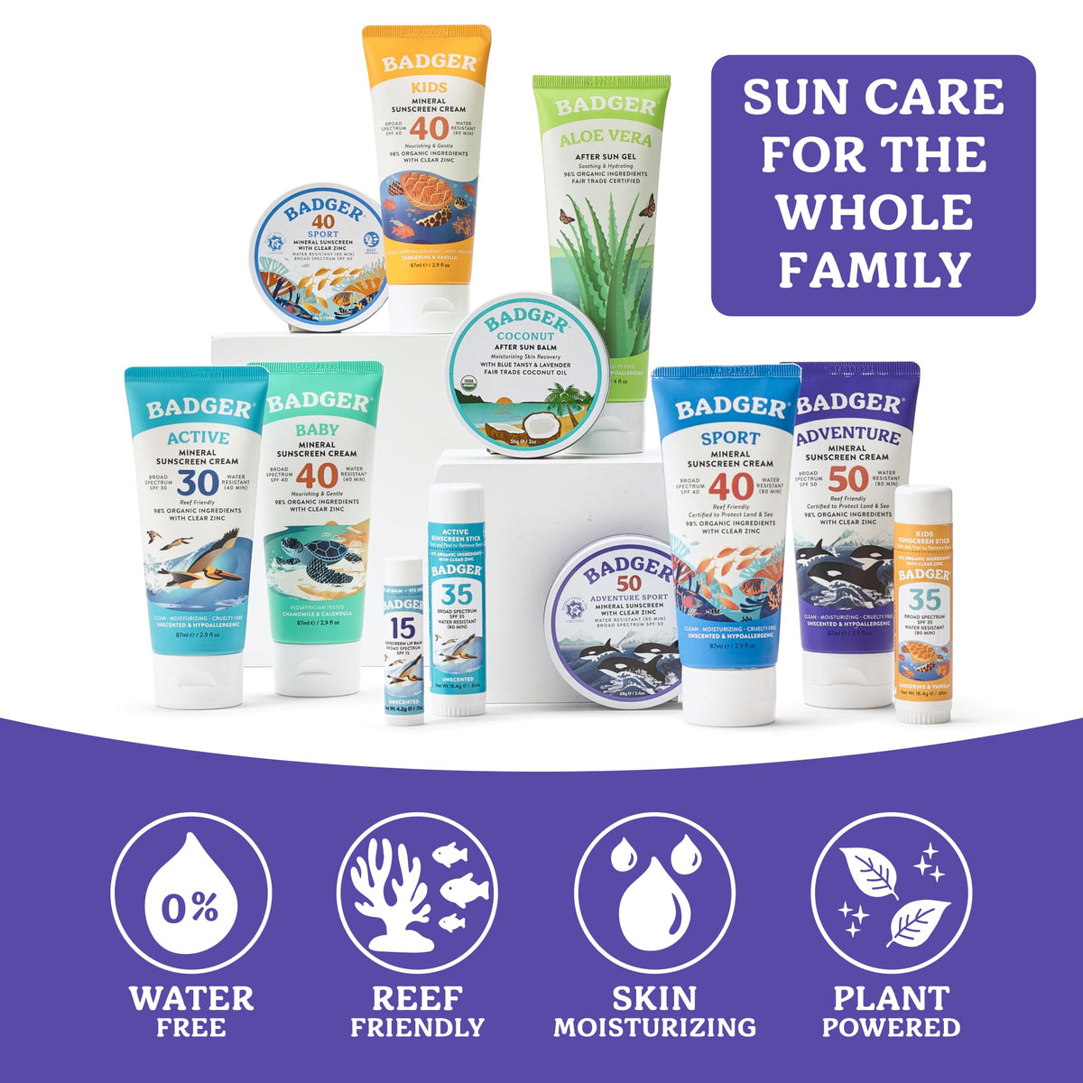 Badger sunscreen applied to skin, showing clear finish