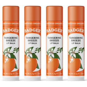 Badger Tangerine Breeze Organic Lip Balm pack front view
