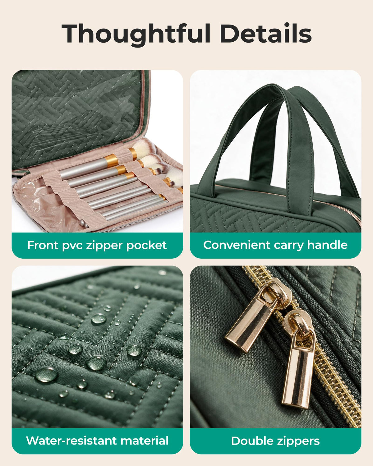 BAGSMART clear cosmetic bag TSA-approved