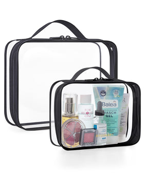 BAGSMART Clear Toiletry Bag medium size front view