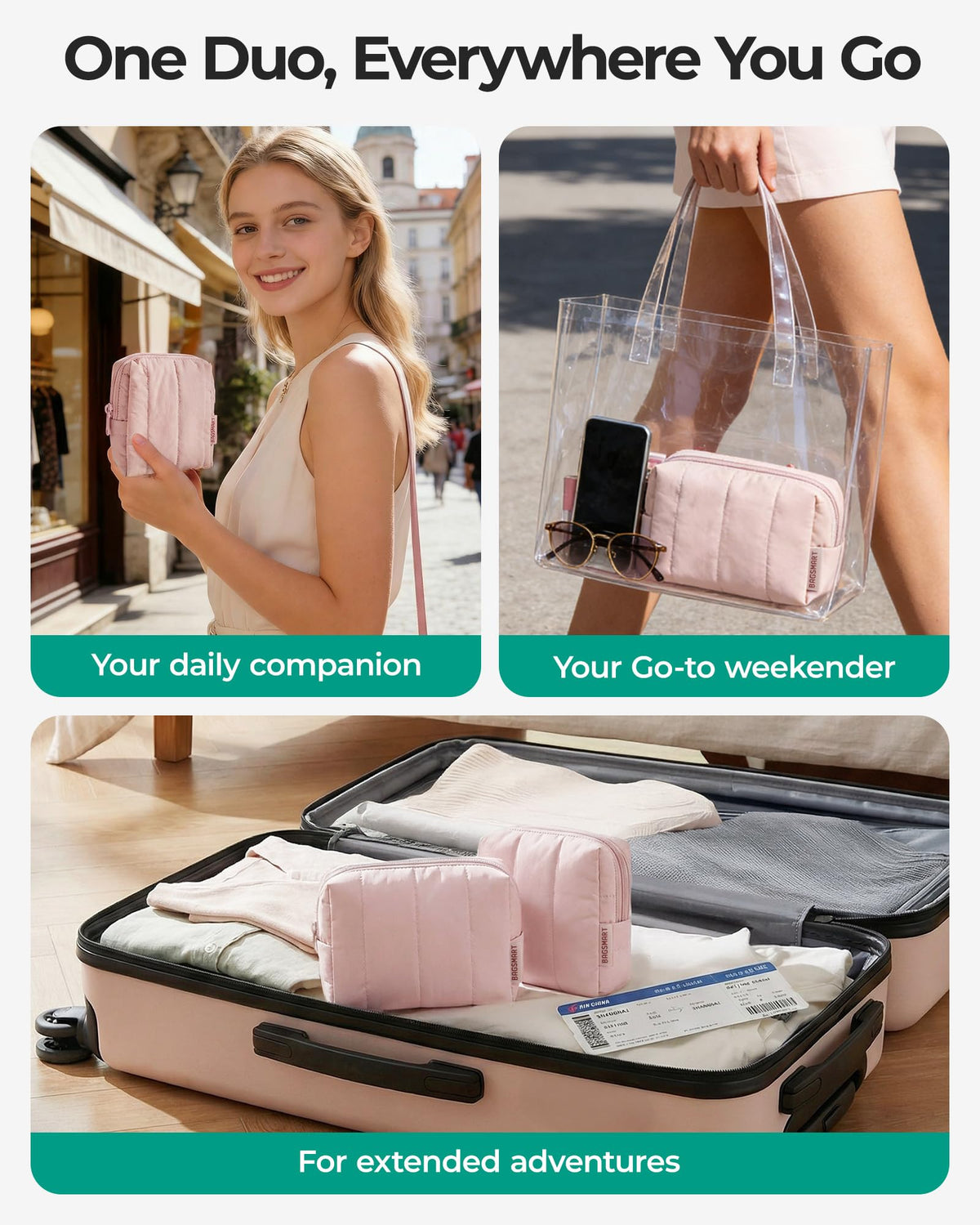 BAGSMART large bag with smooth zipper close-up