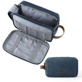 BAGSMART Large Toiletry Bag for Men in navy blue front view