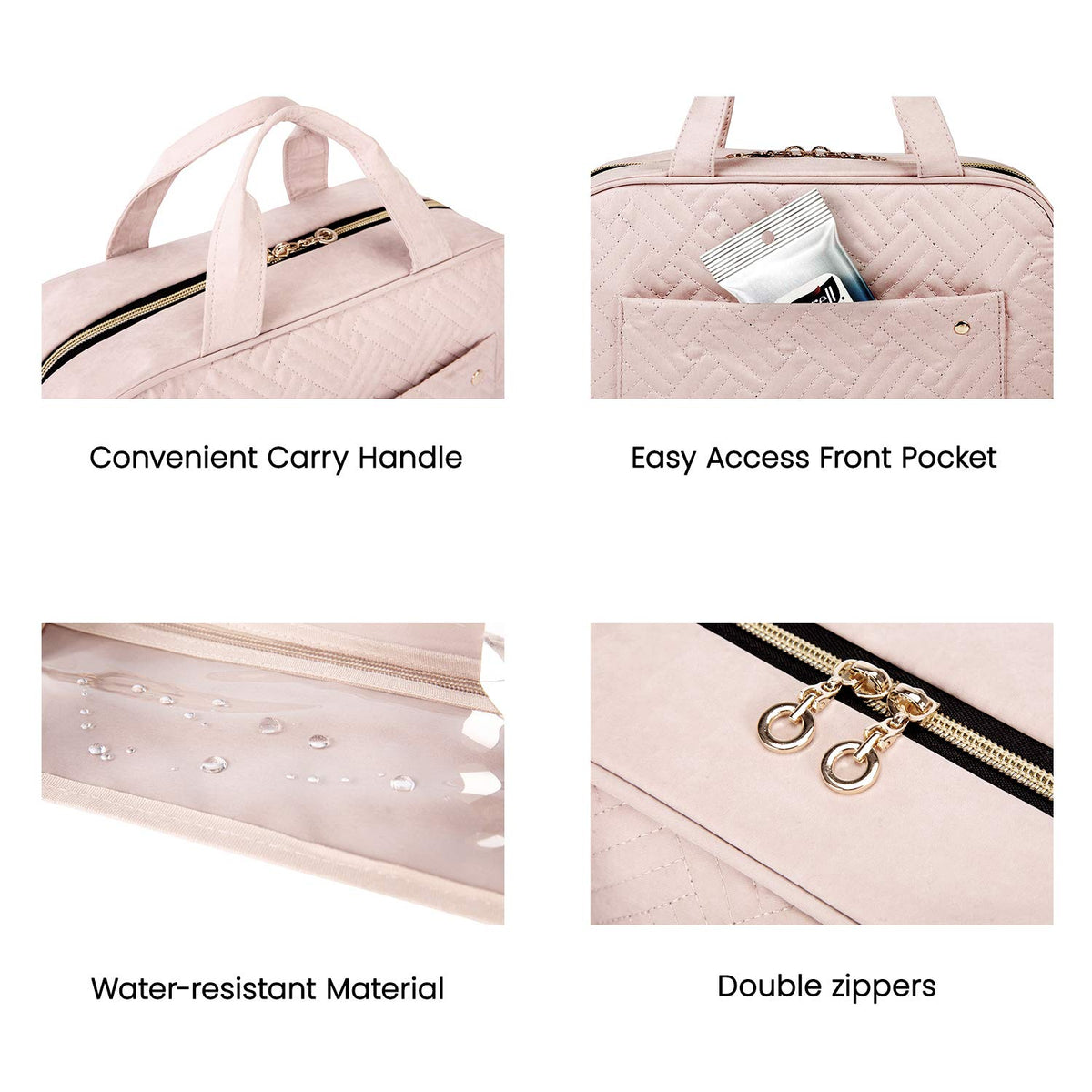 BAGSMART Large Toiletry Bag packed for travel