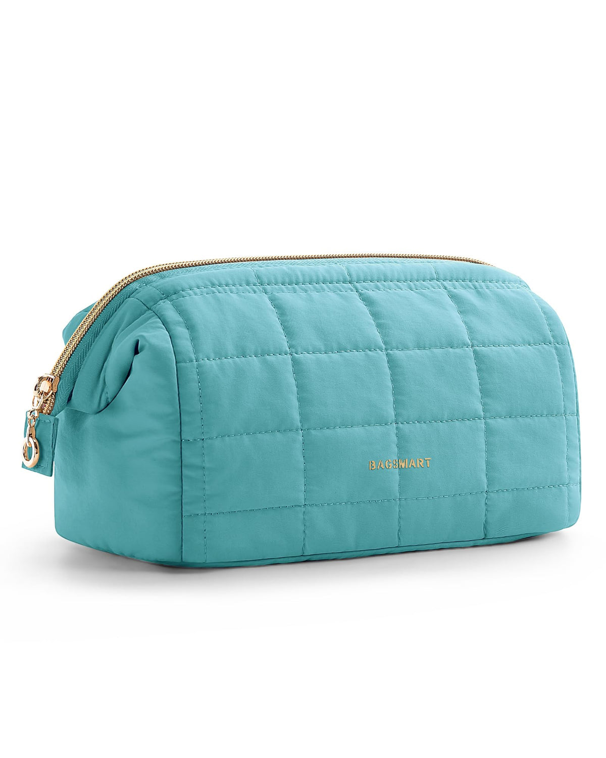 BAGSMART Makeup Bag Lake Green front view