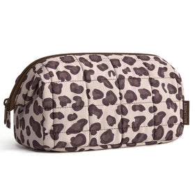 BAGSMART Makeup Bag Leopard design front view