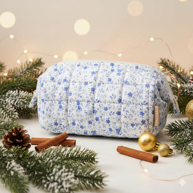 BAGSMART Makeup Bag open with cosmetics inside
