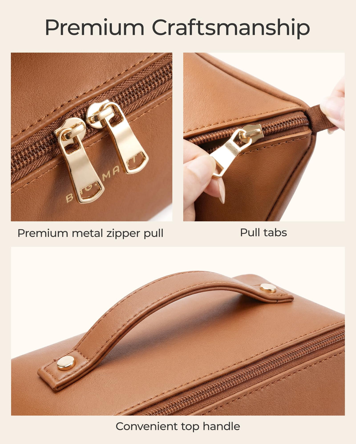 BAGSMART makeup bag set in a travel setting