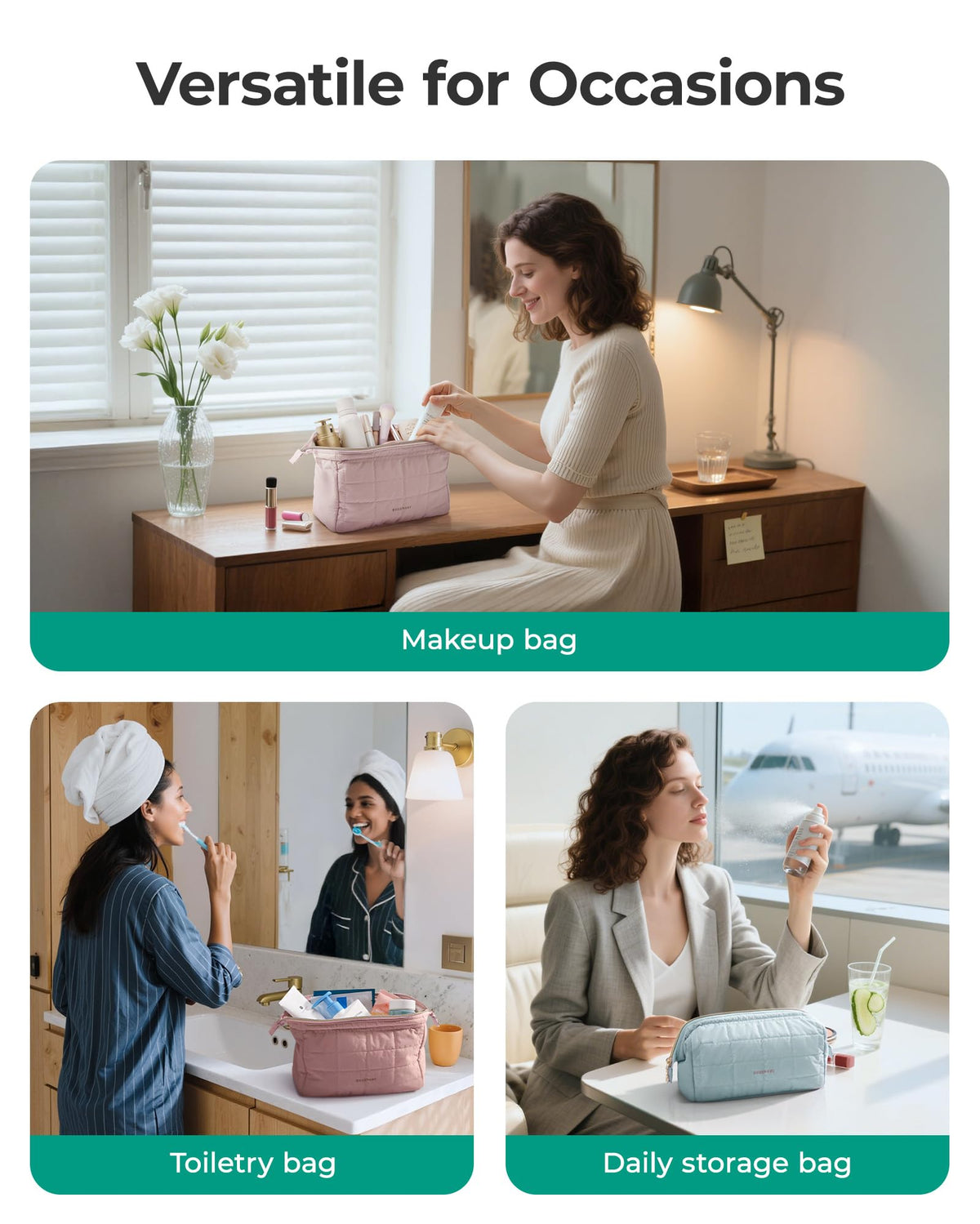 BAGSMART Makeup Bag showcasing spacious interior