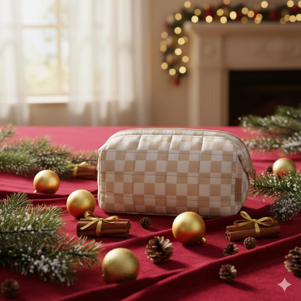 BAGSMART Makeup Bag side view showing pockets