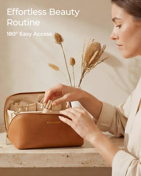 BAGSMART small pouch in Camel for daily touch-ups