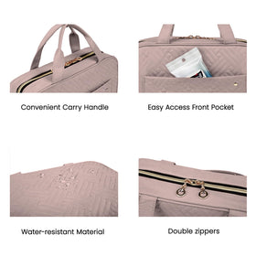 BAGSMART Toiletry Bag back view with carry handle