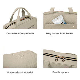 BAGSMART Toiletry Bag back view with pocket
