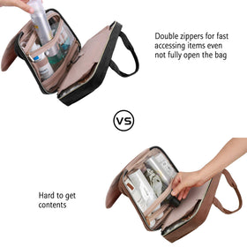 BAGSMART Toiletry Bag black with carry handle