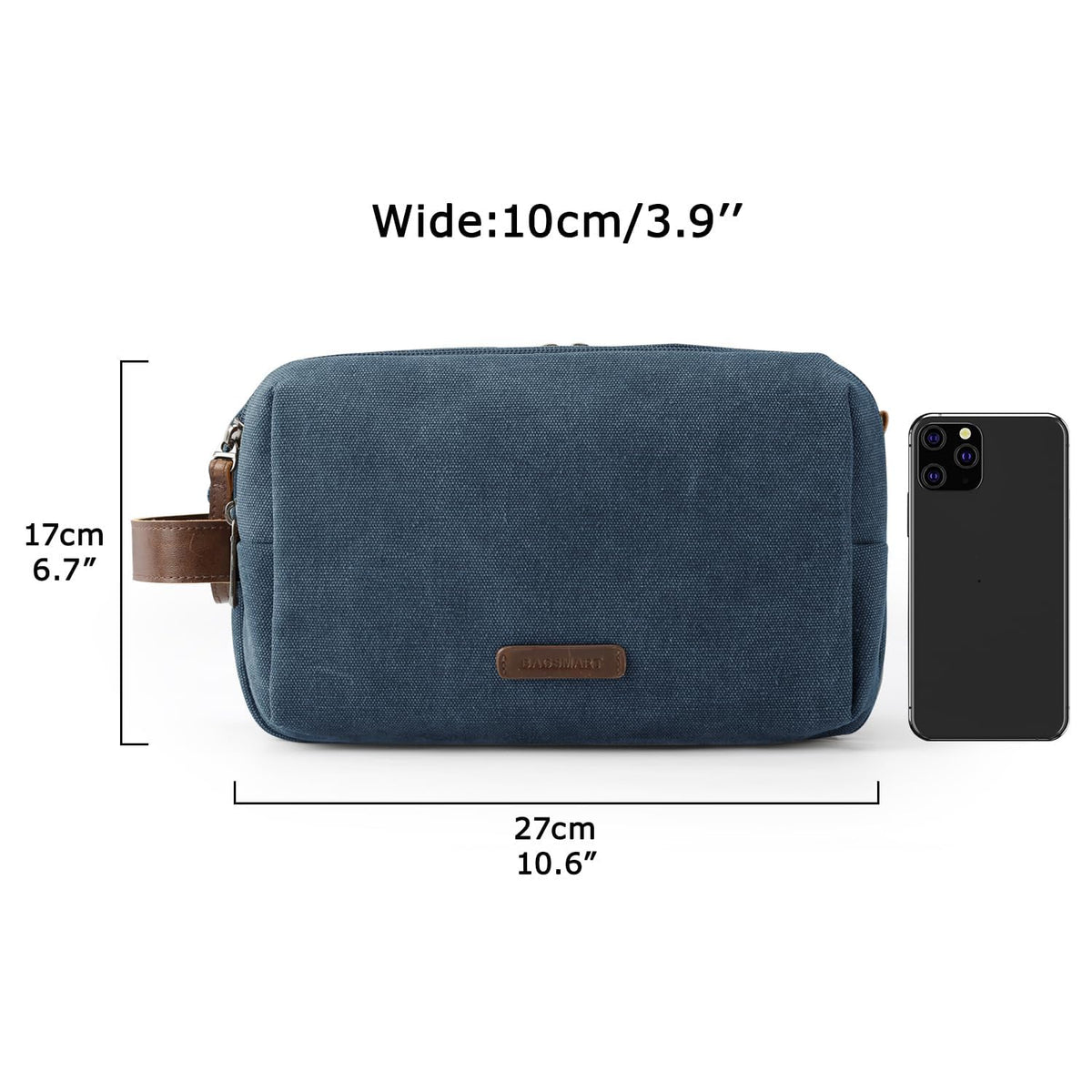 BAGSMART Toiletry Bag displayed against a travel backdrop