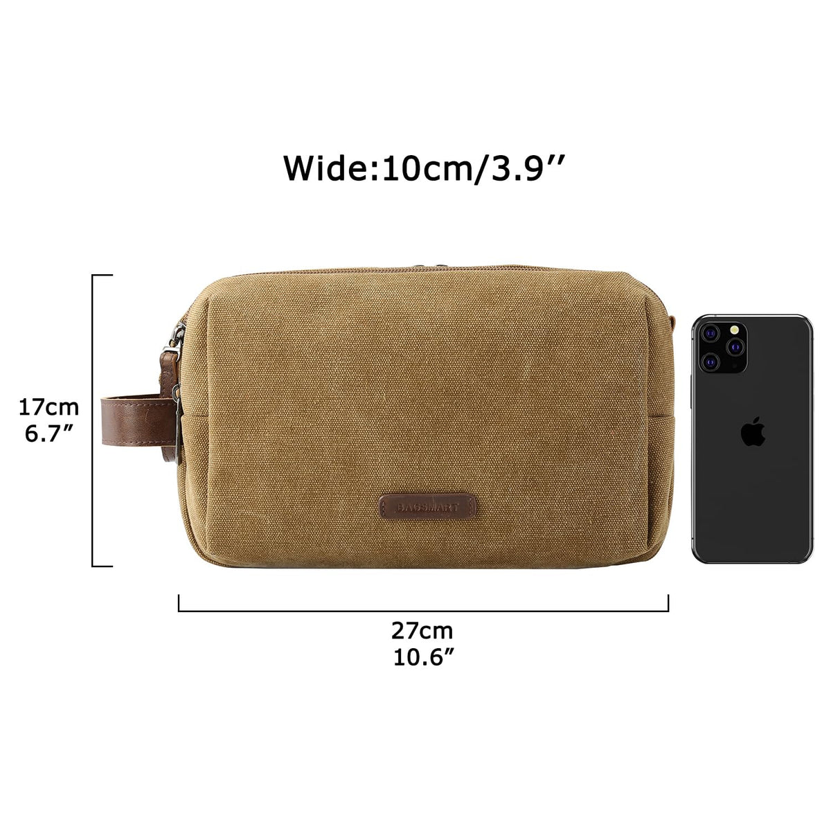 BAGSMART Toiletry Bag displayed with travel accessories