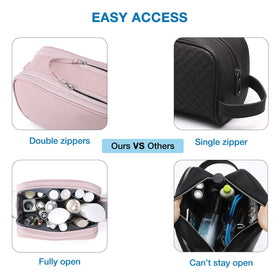 BAGSMART Toiletry Bag featuring dual zipper design