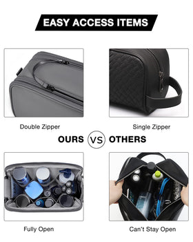 BAGSMART Toiletry Bag filled with toiletries and shaving supplies