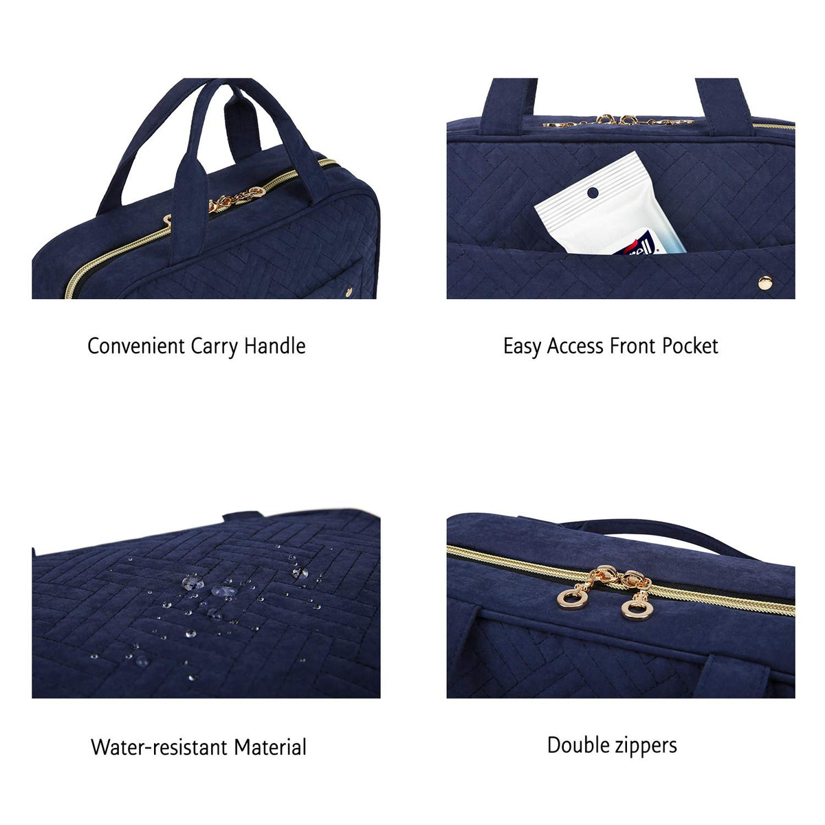 BAGSMART Toiletry Bag folded showing compact size
