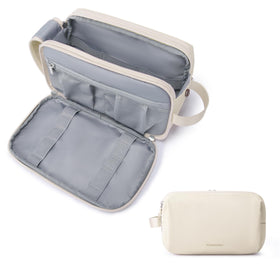 BAGSMART Toiletry Bag for Men beige front view