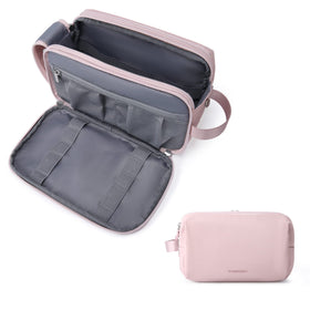 BAGSMART Toiletry Bag for Men front view in pink