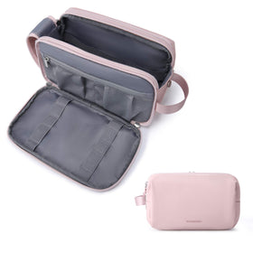 BAGSMART Toiletry Bag for Men in pink, front view