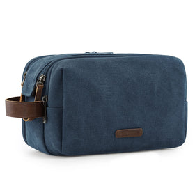 BAGSMART Toiletry Bag for Men, navy blue medium size front view