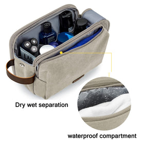 BAGSMART Toiletry Bag for Men open view with organized compartments