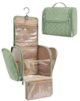 BAGSMART Toiletry Bag front view with hanging hook