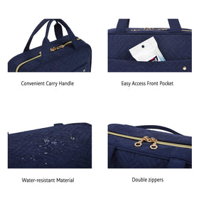 BAGSMART Toiletry Bag in a travel setting on a suitcase