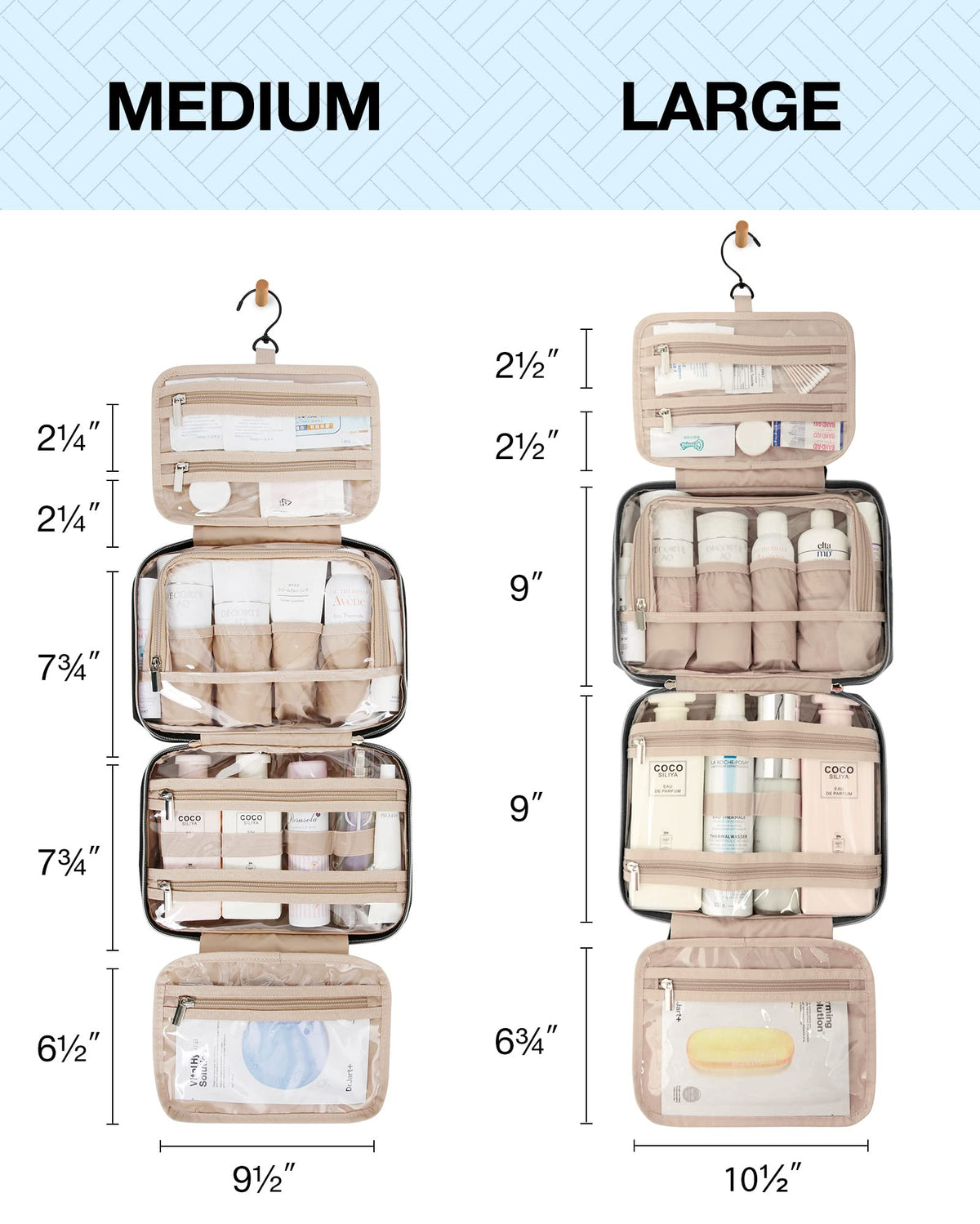 BAGSMART Toiletry Bag in use during travel
