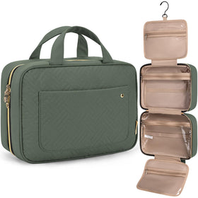 BAGSMART Toiletry Bag large size in hazy green front view