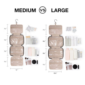 BAGSMART Toiletry Bag open showing inner compartments and elastic straps