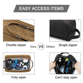 BAGSMART Toiletry Bag open with toiletries organized inside