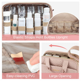BAGSMART toiletry bag side view showcasing zipper access