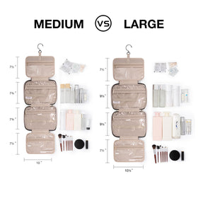 BAGSMART Toiletry Bag side view with zipper
