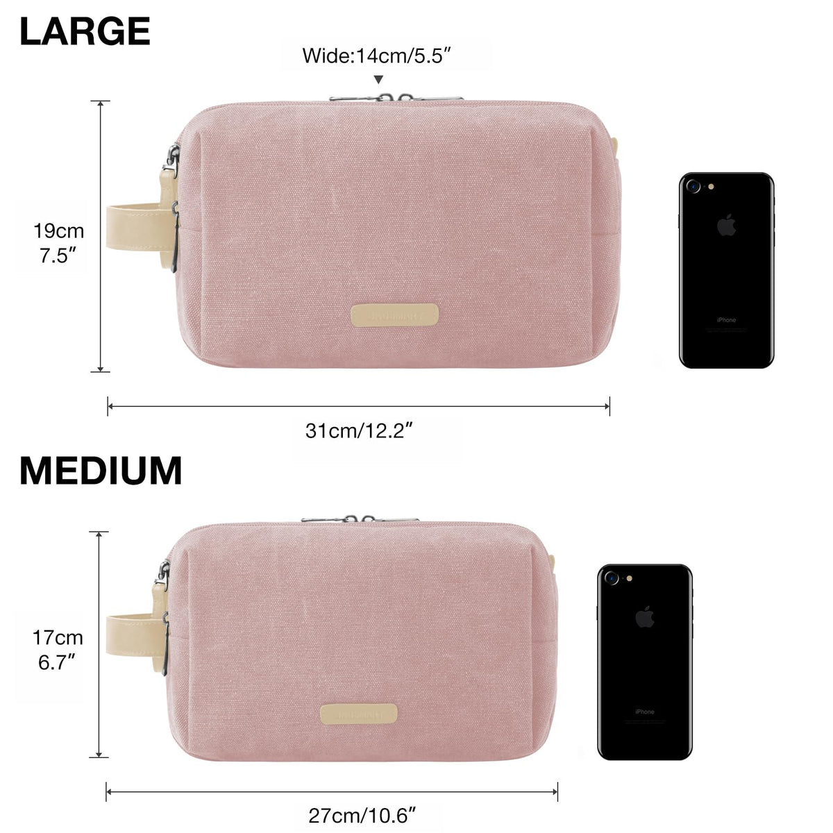 BAGSMART Toiletry Bag storage space with various products