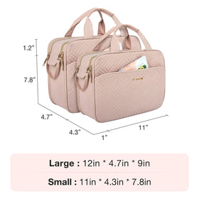 BAGSMART toiletry bag with cosmetics inside