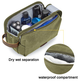 BAGSMART Toiletry Bag with elastic band design for secure storage
