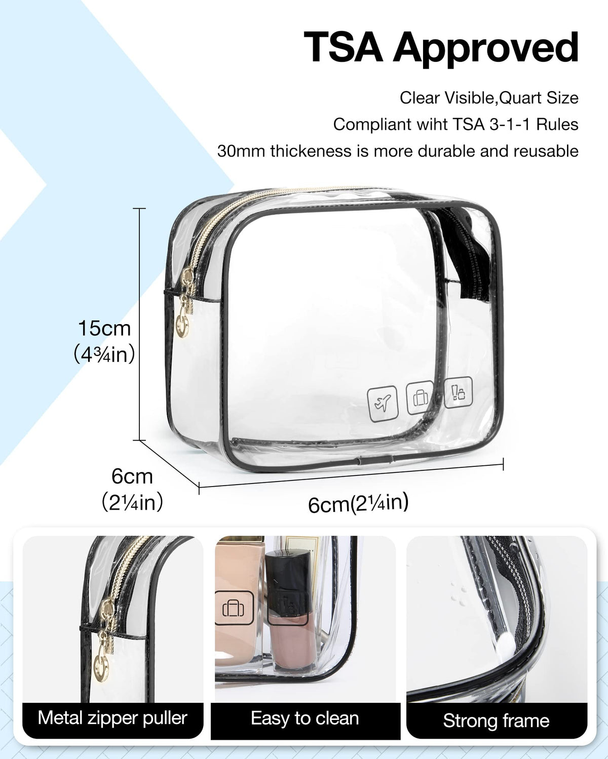 BAGSMART Toiletry Bag with elastic straps holding bottles