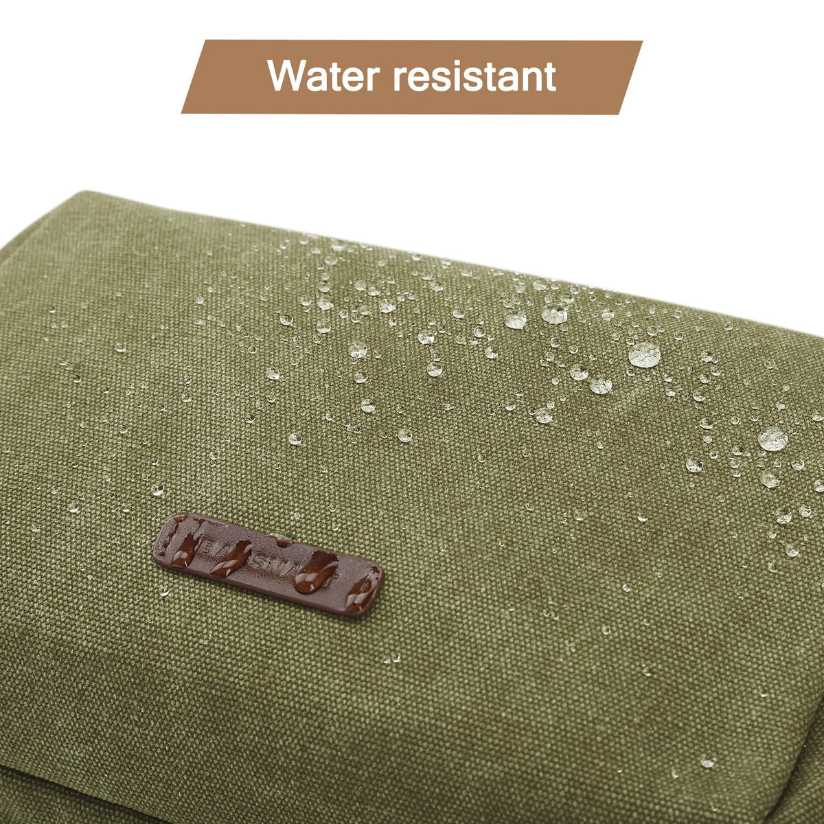 BAGSMART toiletry bag with leather handle
