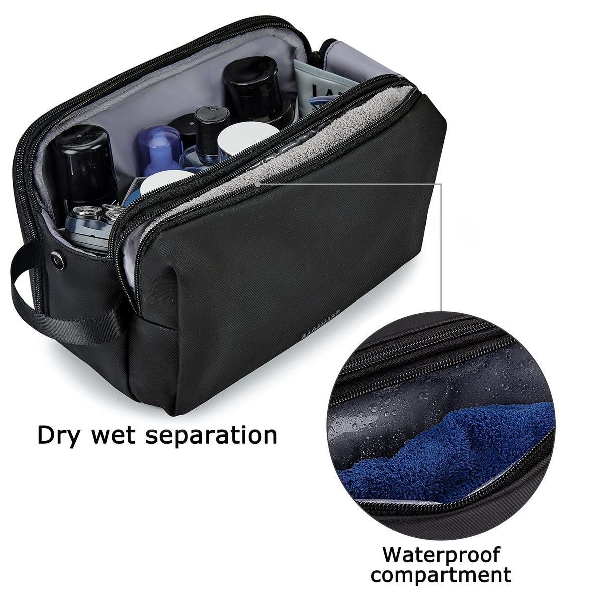 BAGSMART Toiletry Bag with separate compartments