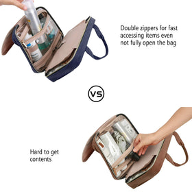 BAGSMART Toiletry Bag with toiletries arranged inside